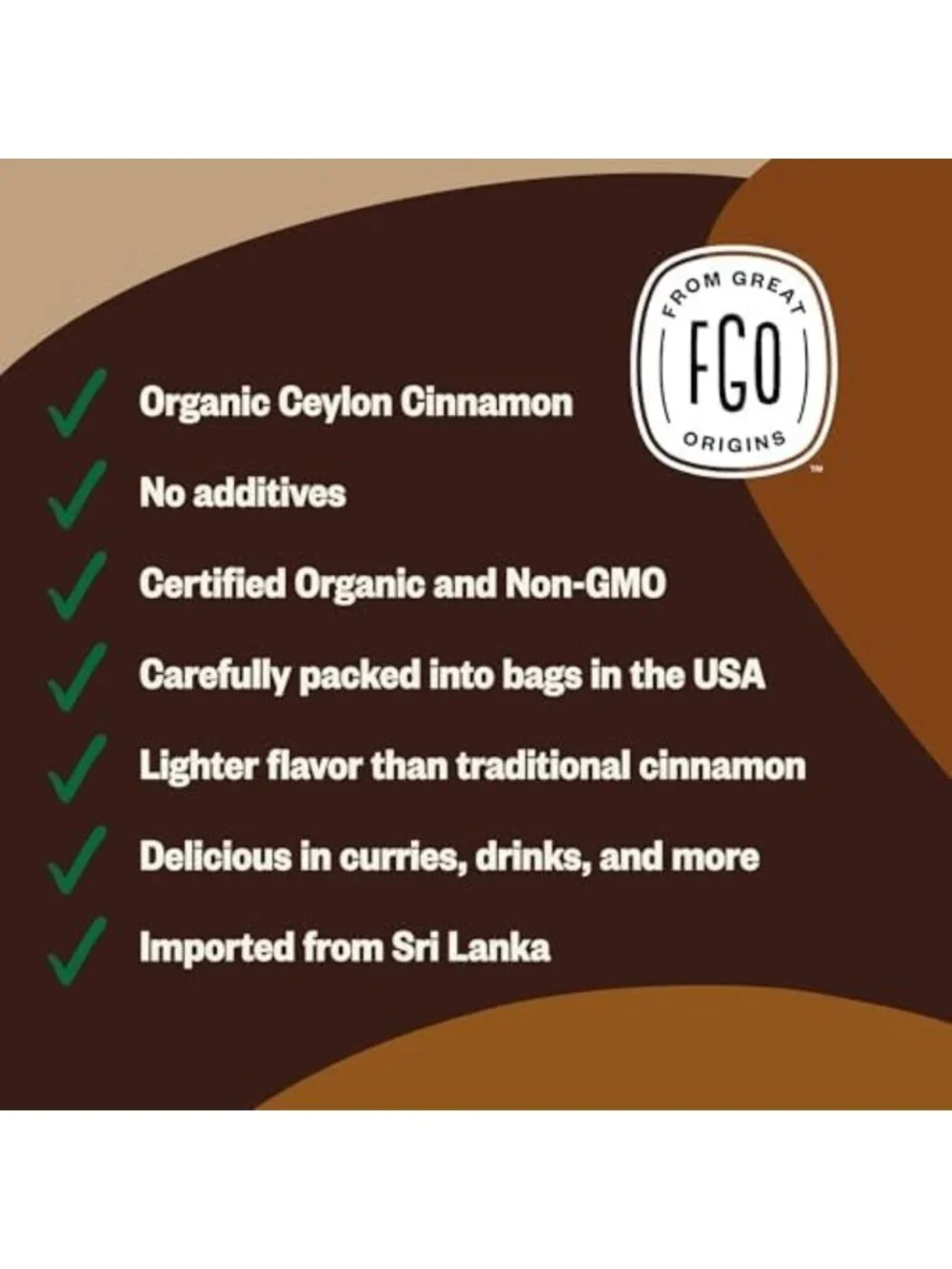 Organic Ceylon Cinnamon Powder 16oz - Pure Spice for Baking, Cooking & Drinks